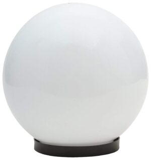 Solar Globe Pathway Lights, White, Outdoor Garden Stake Lamps, Round Ball Shape, Pack of 8