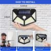 Solar Interaction Wall Lamp Solar Out Door Powered Motion Sensor Solar Interaction Wall Lamp Solar Out Door Powered Motion Sensor Interaction Garden Wall 100 Led Lamp 3 Modes, Waterproof with Wide Angle Lighting (Pack of 5)