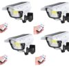 Solar Light Outdoor 77 Led Motion Sensor Security Camera Shaped Wall Solar Lamp,Waterproof, Rotatable for Home, Outdoor, Garden, Balcony, and Patio with Remote Control. (Pack of 4)