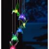 Solar Light Outdoor Garden Humming Bird Colour Changing LED Waterproof Solar Light Outdoor Garden Humming Bird Colour Changing LED Waterproof Wind Chimes for Balcony Patio Lawn & Home Decoration - Pack of 1