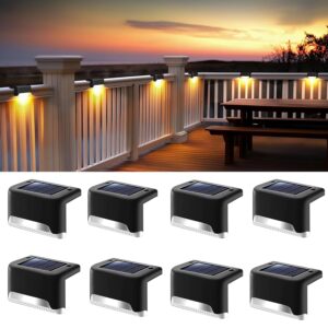 Solar Light Outdoor Garden Lamp, Home Stair Step Lights, Waterproof Balcony Led Solar Powered Deck Lights (8)