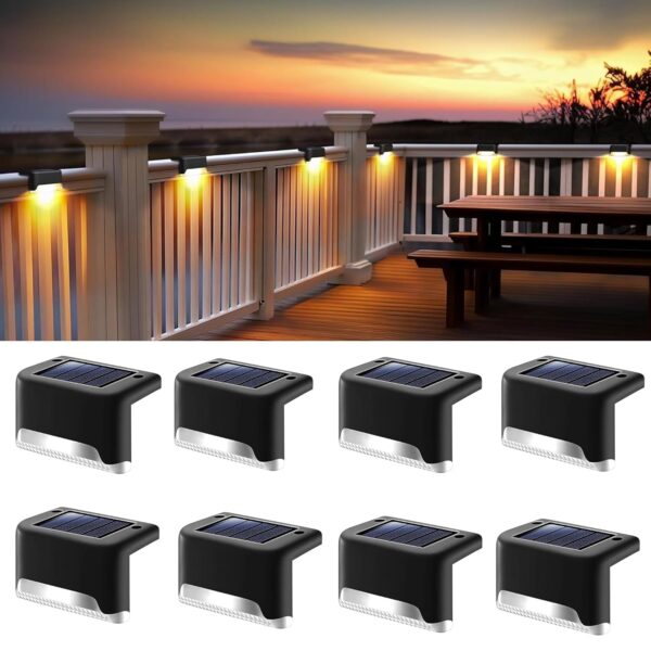 Solar Light Outdoor Garden Lamp, Home Stair Step Lights, Waterproof Solar Light Outdoor Garden Lamp, Home Stair Step Lights, Waterproof Balcony Led Solar Powered Deck Lights (8)