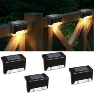 Solar Light Outdoor Garden Waterproof Automatic Stair Deck Pool Patio Fence Gate Yard Floor Step Railing Window Balcony Sunlight Pathway (4, Standard)