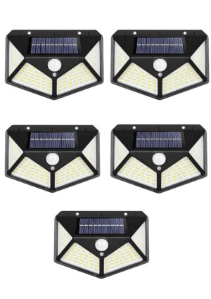Solar Light Outdoor Wall | LED Sensor Solar Light | Solar Light Outdoor Wall | LED Sensor Solar Light | Waterproof Solar Powered Garden Lights | Motion Sensor Security Wall Lamp | Garden Decoration Items/Fixture Lights | Pack of 5