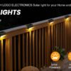 Solar Light for Outdoor Garden Home Balcony Solar Powered Automatic Waterproof Lights for Deck Steps Stair Fence Wall Terrace Decorative - Yellow Shade (4)
