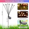 Solar Light for Outdoor Garden and Home, Waterproof Firefly Light Decor for Solar Balcony, Plant, Pot, Flower Decoration Light (2, Standard)