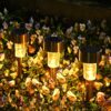 Solar Lights Outdoor Garden Led Light Landscape/Pathway Lights Stainless Steel-Pack of 8,Solar Path Light for Garden, Patio, Yard Auto On/Off Stainless Steel (Warm yellow, 8)