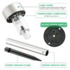 Solar Lights Outdoor, Stainless Steel LED Landscape Lighting Solar Powered Outdoor Lights Solar Garden Lights for Pathway, Walkway, Patio, Yard, Lawn (10)