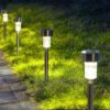 Solar Outdoor Lights, Solar Lights Outdoor Waterproof, Stainless Steel LED Pathway Lights Outdoor Solar Lights Solar Garden Lights for Patio, Lawn, Yard and Landscape