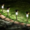 Solar Outdoor Pathway light Walkway Lights Outdoor,Garden LED Lights Waterproof, Stainless Steel LED Landscape Lighting Outdoor Solar Lights for Outside Landscape/Patio/Lawn/Yard (Cold White) (16)