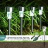 Solar Outdoor Pathway light Walkway Lights Outdoor,Garden LED Lights Waterproof, Stainless Steel LED Landscape Lighting Outdoor Solar Lights for Outside Landscape/Patio/Lawn/Yard (Cold White) (16)