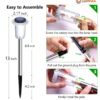 Solar Pathway Lights Outdoor 6 Pack LED Waterproof Stainless Steel Garden Stake Lights for Path, Walkway, Driveway, Yard, Patio