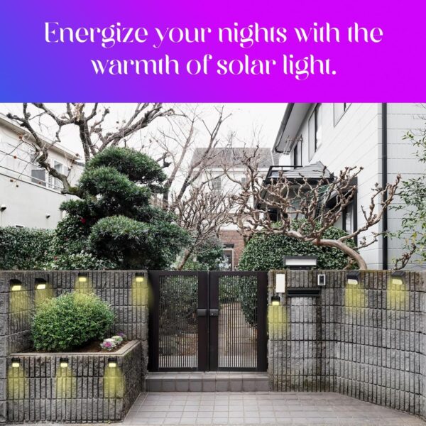 Solar Stairs Light Automatic Sensor Weather Resistant Easy Installation Energy Efficient Outdoor Versatile Lamp for Home Garden Balcony (Warm White) (12)