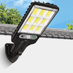 Solar Wall Lights Outdoor Motion Sensor Auto Chargeable Exterior LED Sconce Front Porch Security Lamps Waterproof for Patio Garden, Solar Lights for Home (Black)