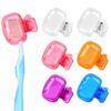 Solitude 6 Pcs Plastic Toothbrush Cap Protectors, Portable Hygiene Covers for Travel, Case for Easy Carrying, Bathroom, Camping, School, Work (Multicolor)