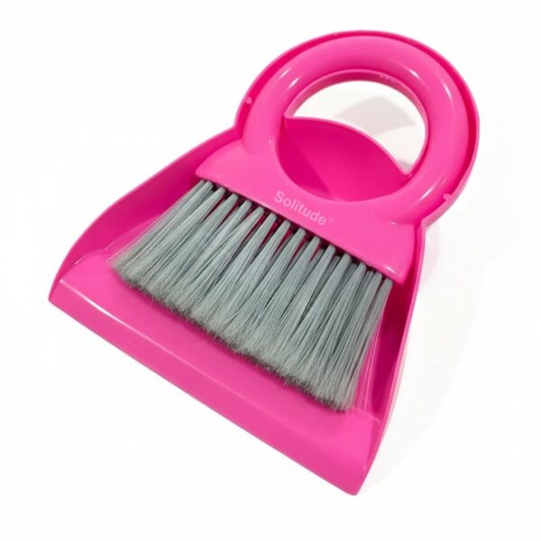 Solitude Small Broom Brush and Dustpan Set Desktop Broom Sweep Cleaning Brush Dust Remover Pan Car Keyboard Cleaning Household Dust Pan