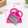 Solitude Small Broom Brush and Dustpan Set Desktop Broom Sweep Cleaning Brush Dust Remover Pan Car Keyboard Cleaning Household Dust Pan