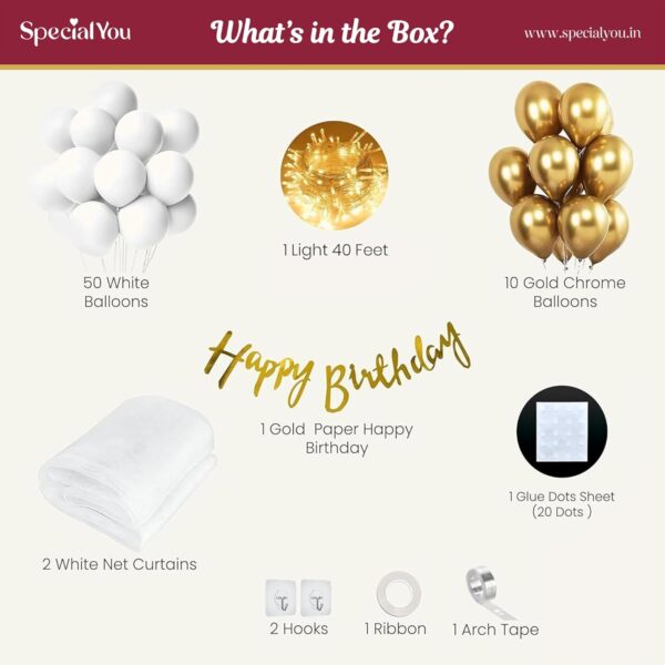 SpecialYou.in-White-Gold-Birthday-Decoration-Kit-Birthday-Backdrop-for-Decor-White-Net-Curtain-for-Decoration-Backdrop-Background-Net-Curtains-for-Decorations-69-Pcs.jpg SpecialYou.in White & Gold Birthday Decoration Kit, Birthday Backdrop for Decor, White Net Curtain for Decoration Backdrop, Background Net Curtains for Decorations- 69 Pcs