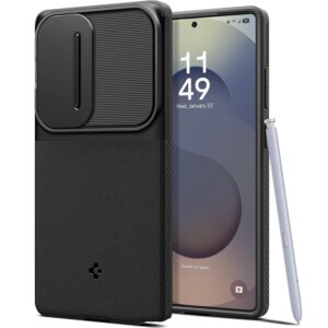 Spigen Optik Armor | Samsung Galaxy S25 Ultra Case [Camera Protection][Air Cushion Protection] Galaxy S25 Ultra Back Cover | TPU+PC - Black