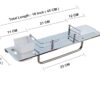 Squaro Premium Stainless Steel 5 In 1 Multipurpose Shelf/Shelves/Towel Rod Hanger/Tumber Holder/Toothbrush Stand/Soap Dish/All In One Bathroom Accessories (18 Inch)