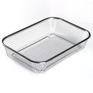 Stainless Steel Dish Rack with Drip Tray & Spoon Holder | Over Sink Counter Dish Drainer Basket for Kitchen | Rust-Resistant Plate Rack for Drying Bowls, Glasses, Utensils & Cutlery – Pack of 1