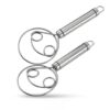 Stainless Steel Dough Mixer Whisk Set of 2 | Heavy Stainless Steel Dough Mixer Whisk Set of 2 | Heavy Duty Dough Blender | Egg Beater Mixing Tool with Easy Grip Handle | Kitchen Baking Tool for Bread, Roti, Pastry & Cake