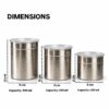 Stainless-Steel-Hammered-Utility-Container-Set-of-3-Steel-Container-with-See-Through-Lid-Kitchen-Canister-Set-for-Tea-Coffee-Sugar-Dry-Fruits-Food-Grade-Steel-400ml-600ml-800ml.jpg Stainless Steel Hammered Utility Container (Set of 3) | Steel Container with See Through Lid | Kitchen Canister Set for Tea Coffee Sugar Dry Fruits, Food Grade Steel (400ml 600ml 800ml)