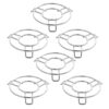 Stainless Steel Hot Pot Stand for Kitchen (Pack of 6) | Trivets for Hot Pots and Vessels, Heat Damage Protection for Counter Tops | Round Table Ring Heat Resistant Steel Stand for Hot Utensils