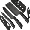 Stainless Steel Kitchen Knife Set, Meat Knife, Professional Chef’s Knife Set, Sharp Blade with Ergonomic Handle for Home Kitchen and Restaurant (Pack of 3)(Black) AAD-P556