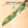 Stainless Steel Knife Set - 3-Piece Chef, Utility & Paring Blades with Anti-Slip Handles & Color Coating | Sharp Kitchen Knives for Slicing, Dicing, Chopping (Dark Green)