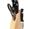 Stainless Steel Knife Set Kitchen Knife Set with Wooden Stand Stainless Steel Knife Set Kitchen Knife Set with Wooden Stand Chef Knife Bread Knife Carving Knife Vegetable Knife Paring Knife for Home Cooking and Food Preparation