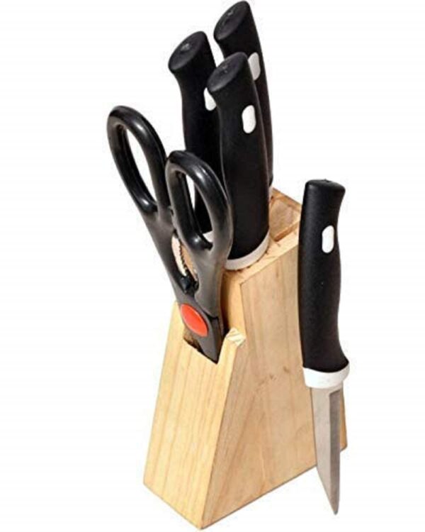Stainless Steel Knife Set Kitchen Knife Set with Wooden Stand Stainless Steel Knife Set Kitchen Knife Set with Wooden Stand Chef Knife Bread Knife Carving Knife Vegetable Knife Paring Knife for Home Cooking and Food Preparation