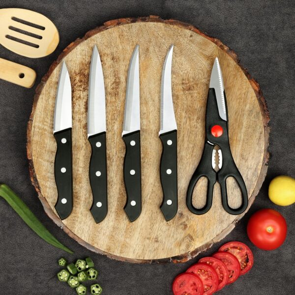Stainless-Steel-Knife-Set-with-Scissor-and-Wooden-Stand-Pack-of-5-Multipurpose-Kitchen-Cutting-Knife-Combo-for-Vegetables-Fruits-Meat-Utility-Chopping-Tools-for-Everyday-Cooking-Use.jpg Stainless Steel Knife Set with Scissor and Wooden Stand Pack of 5 Multipurpose Kitchen Cutting Knife Combo for Vegetables Fruits Meat Utility Chopping Tools for Everyday Cooking Use