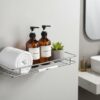 Stainless Steel Multipurpose Wall Mounted Shelf for Bathroom & Kitchen Storage Rack | Rust-Proof Heavy Duty (DF-MiniClassy-Shelf)