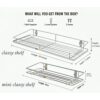 Stainless Steel Multipurpose Wall Mounted Shelf for Bathroom & Kitchen Storage Rack | Rust-Proof Heavy Duty (DF-MiniClassy-Shelf)