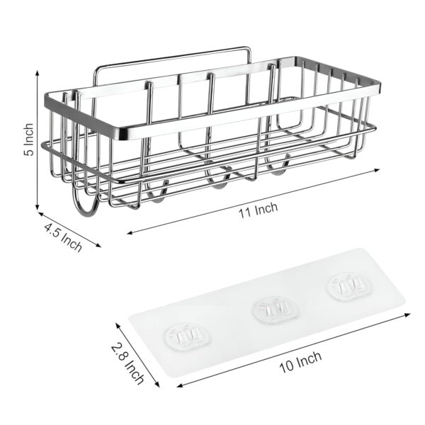 Stainless-Steel-Self-Adhesive-Bathroom-Shelf-with-4-Hooks-for-WallShelf-OrganizerKitchen-Shelf-with-Magic-Stickers-Saving-Wall-Mounted-Bathroom-Shelf-Pack-of-2-Chrome.jpg Stainless Steel Self Adhesive Bathroom Shelf with 4 Hooks for Wall/Shelf Organizer/Kitchen Shelf with Magic Stickers, Saving Wall Mounted Bathroom Shelf, Pack of 2, Chrome