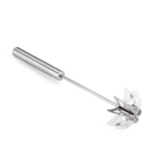Stainless Steel Spring Mixi Egg, Lassi, Butter Milk Maker, Mixer Hand Hand Push Blender for Home Tool for Egg Beater, Kitchen Utensils for Blending, Whisking, Beating, Stirring, Silver