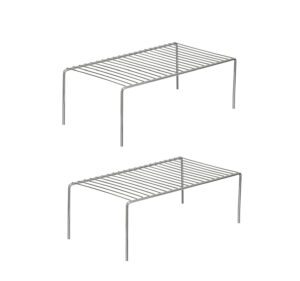 Stainless Steel Utensils Dish Rack/Multipurpose Rustproof Shelf/Storage Shelves/Stand For Home & Kitchen Cabinet, Cupboard & Pantry (Pack Of 2, Nhsp, Under Cabinet, Floating Shelves)