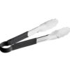 Stainless Steel Utility Tong | Multipurpose Cooking, Frying, Grilling, BBQ, Stainless Steel Utility Tong | Multipurpose Cooking, Frying, Grilling, BBQ, Serving Tongs with Heat-Resistant Grip – Durable Kitchen Utensil for Home, Hotel, Restaurant – Black Handle