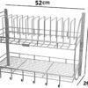 Stainless-Steel-Wall-Mounted-2-Tier-Kitchen-Dish-Rack-Rust-Resistant-Dish-Drainer-with-12-Plate-Holders-6-Hooks-Removable-Drip-Tray-Space-Saving-Organizer-for-Plates-BowlsKitchen-Tools.jpg Stainless Steel Wall-Mounted 2-Tier Kitchen Dish Rack Rust-Resistant Dish Drainer with 12 Plate Holders, 6 Hooks, Removable Drip Tray, Space-Saving Organizer for Plates, Bowls,Kitchen Tools