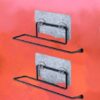 StickMount Self-Adhesive Towel Holder | Wall-Mounted Towel Rack | 2 Pc Set | No-Drill Waterproof Design | Kitchen & Bathroom Use