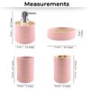 Story@Home 4 Pieces Bathroom Accessories Set | Toothbrush Holder, Soap Dispenser, Mouth Wash Cup & Soap Dish for Home Kitchen & Bathroom | Bathroom Essentials for Office - Peach