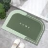 Story@Home Bathroom Mat Set of 2, Anti-Skid Nappa Leather Bathroom mats Water soak, 60x40 cm, Envy Green Solid Design, Kitchen Accessories Items for Home & Bathroom, Perfect Home Decor Items for Hall
