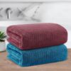 Story@Home Towels for Bath Large Size | Microfiber Towels for Bath | Towel Set of 2 | 400 GSM | 70 x 140 cm | Pink and Blue | Bath Towels for Men, Women & Kids | Gym Towel | Perfect for Everyday Use
