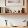 Street27® 4pcs Decorative Abstract Thinker Men Statue showpiece Set | Home Decor Items|Premium PVC Modern Art showpiece for Home Decor Living Room Bedroom Bookshelf Desktop Table Office Gift (Black)