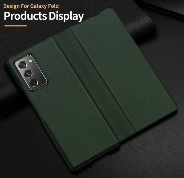 Stylish Leather Case with Built-in Card Slot Flip Cover Compatible with Samsung Galaxy Z Fold 6 5G (Green)