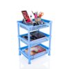 Sulfar Plastic 3-In-1 Compact Kitchen Organizer | Combines Dish Rack, Sulfar Plastic 3-In-1 Compact Kitchen Organizer | Combines Dish Rack, Drainer, And Washing Basket | Space-Saving Design, Ideal For Small Kitchens | Bright Blue