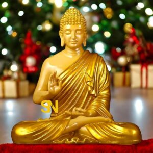 Swarnnest Large Sitting Buddha Idol Statue, Premium Collection, 2 Feet Tall, for Home Or Garden Decor (Article 9)