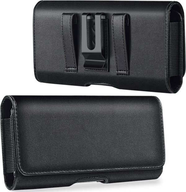 TDG Pu Leather Pouch Cover Holster Belt Clip Case Magnetic Cover Compatible for Apple iPhone Latest mobiles (iPhone 16 Pro)