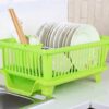 TEKCOOL Plastic Durable Kitchen Drainer Dish Rack Organizer/Drying Tray, Dish TEKCOOL Plastic Durable Kitchen Drainer Dish Rack Organizer/Drying Tray, Dish Rack with Drying Tray (Green, 45 x 32 x 18 cm, Green)